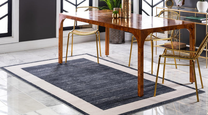 Metro Heights Collection Area Rug - Park Rectangle Navy Blue lifestyle 10