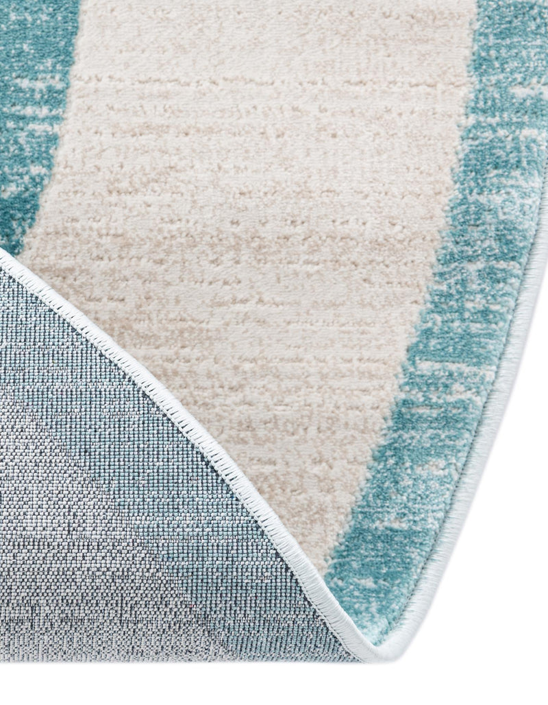 Metro Heights Collection Area Rug - Park Round Turquoise lifestyle 111