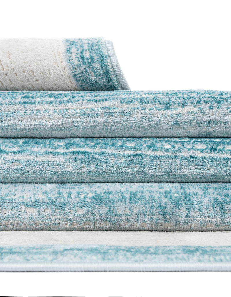 Metro Heights Collection Area Rug - Park Rectangle Turquoise lifestyle 40