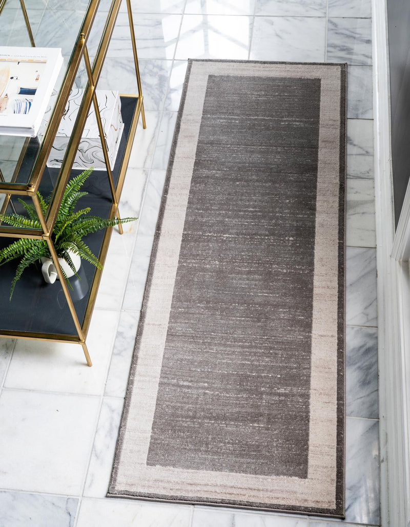 Metro Heights Collection Area Rug - Park Runner Gray lifestyle 62