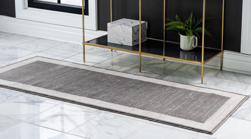 Metro Heights Collection Area Rug - Park Runner Gray lifestyle 71