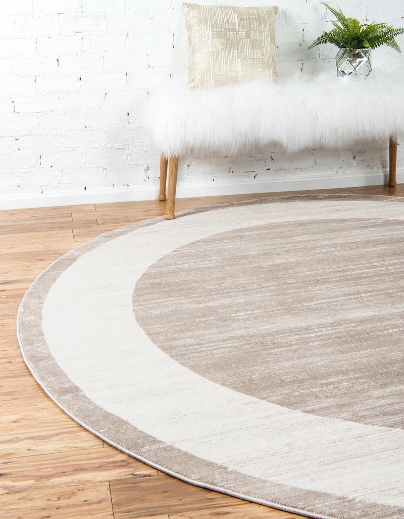 Metro Heights Collection Area Rug - Park Round Light Brown lifestyle 68