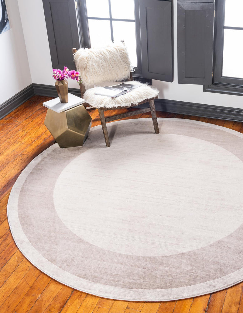 Metro Heights Collection Area Rug - Park Round Beige lifestyle 81