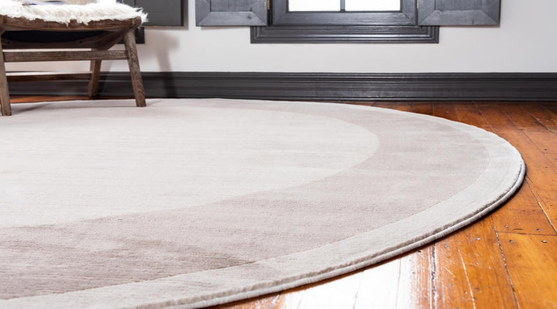 Metro Heights Collection Area Rug - Park Round Beige lifestyle 110