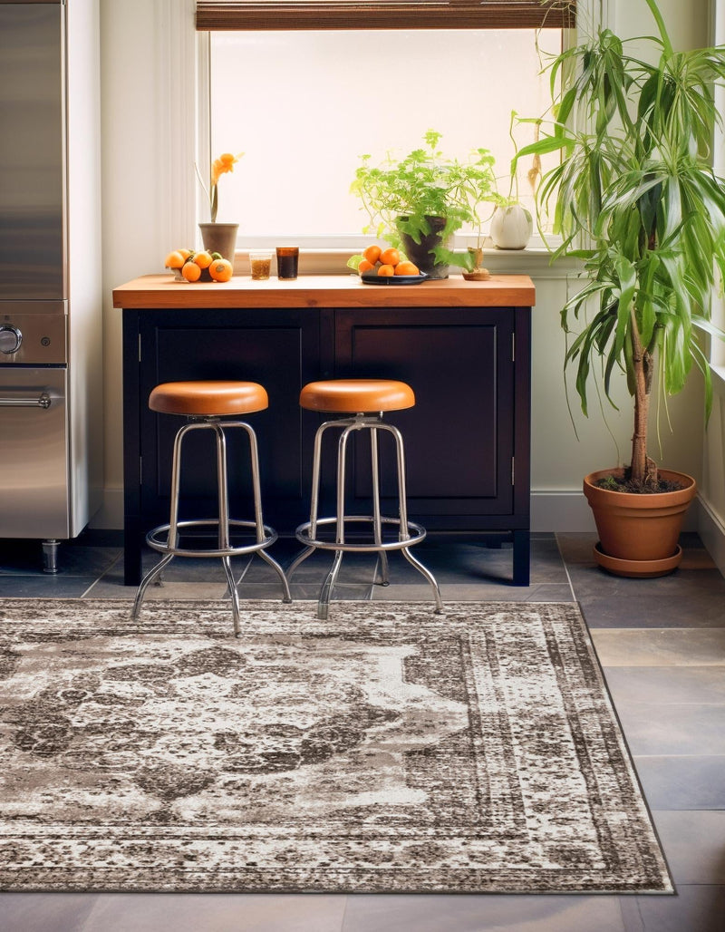 Riviera Elegance Collection Area Rug - Menton (Light Brown) Square Light Brown lifestyle 26
