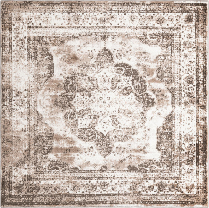 Riviera Elegance Collection Area Rug - Menton (Light Brown) Square Light Brown Main