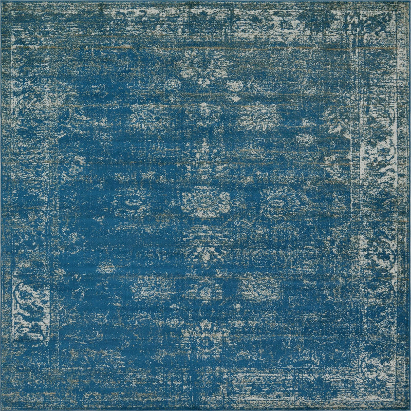 Riviera Elegance Collection Area Rug - Antibes (Blue) Square Blue Main