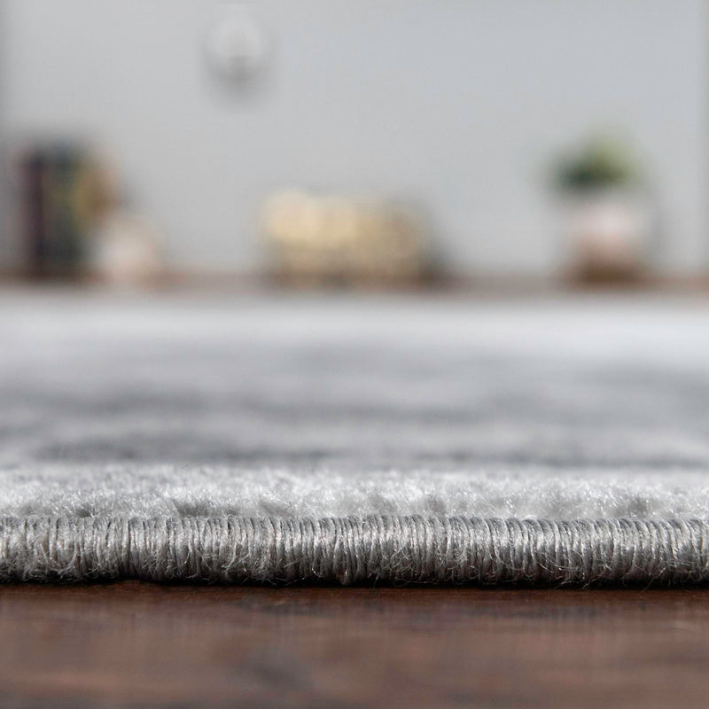Riviera Elegance Collection Area Rug - Vence Square Dark Gray lifestyle 20