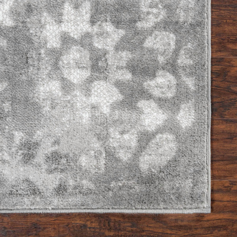 Riviera Elegance Collection Area Rug - Vence Square Dark Gray lifestyle 22
