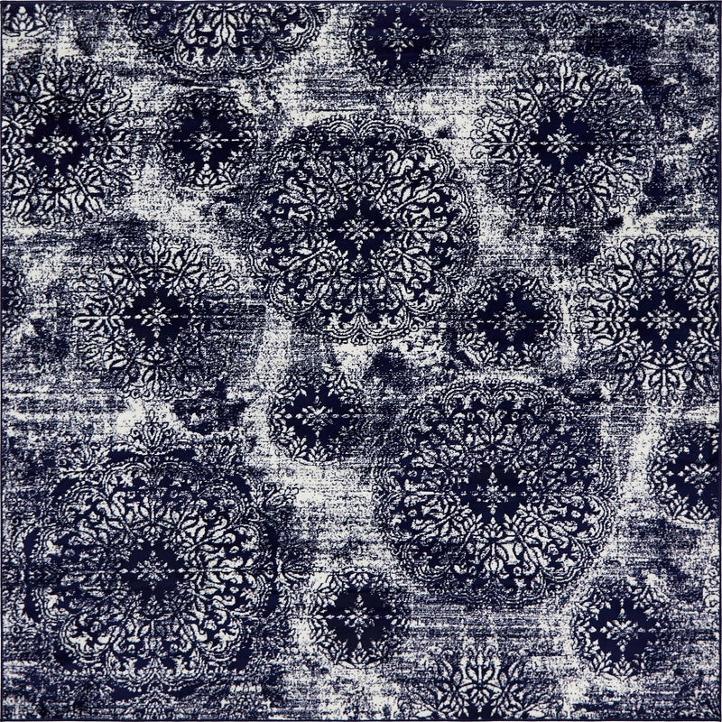 Riviera Elegance Collection Area Rug - Monaco (Navy Blue) Square Navy Blue Main