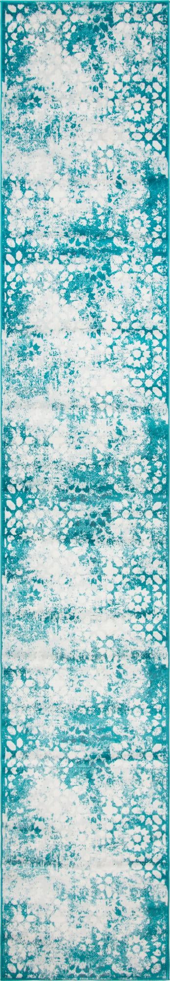 Riviera Elegance Collection Area Rug - Vence Runner Turquoise Main