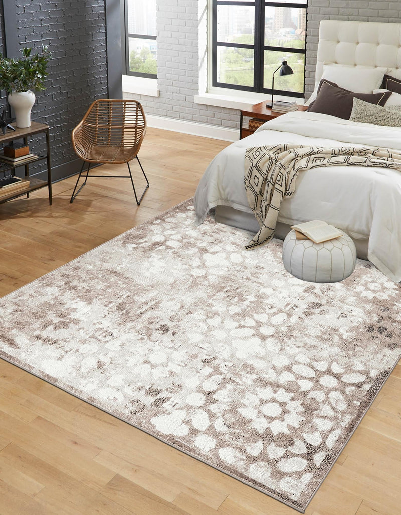 Riviera Elegance Collection Area Rug - Vence Square Brown lifestyle 52