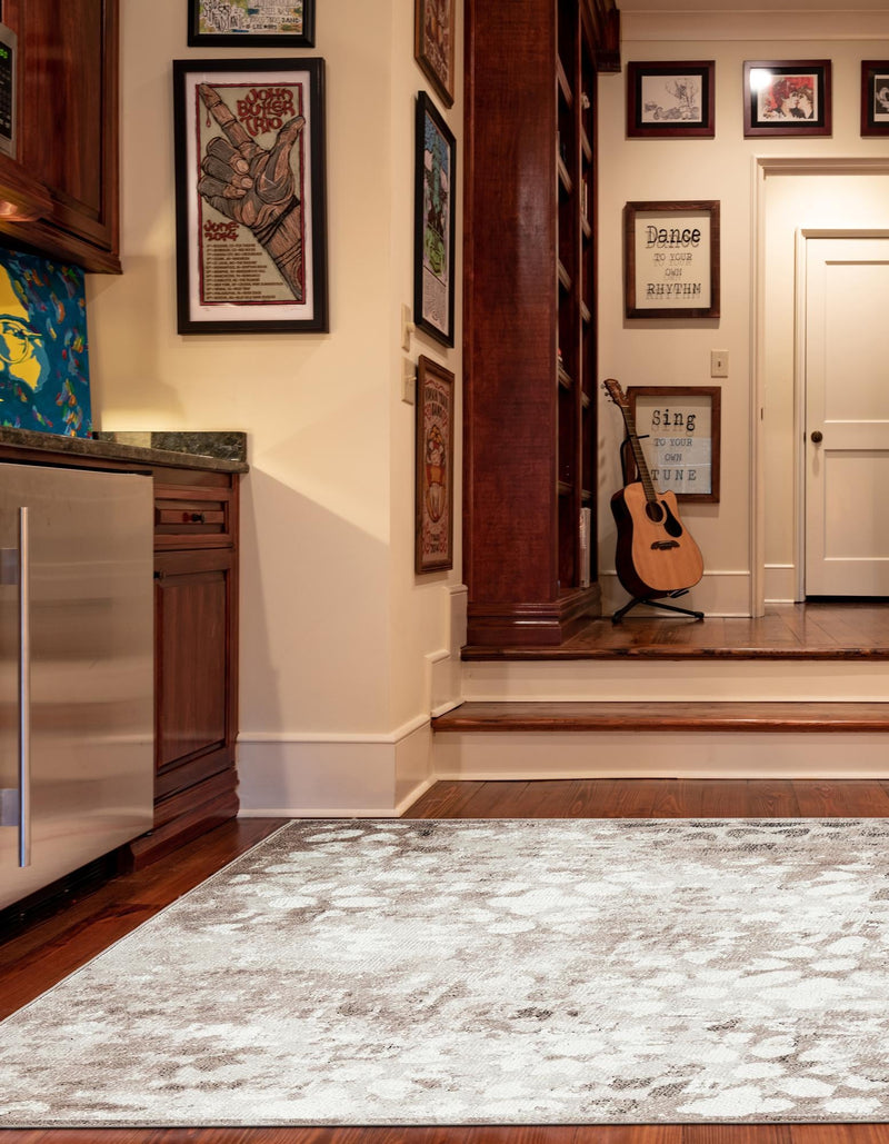 Riviera Elegance Collection Area Rug - Vence Square Brown lifestyle 94