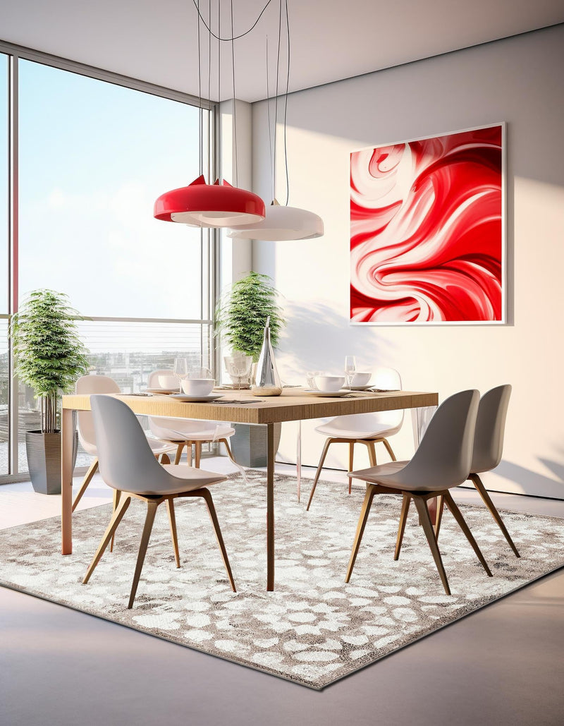 Riviera Elegance Collection Area Rug - Vence Square Brown lifestyle 108