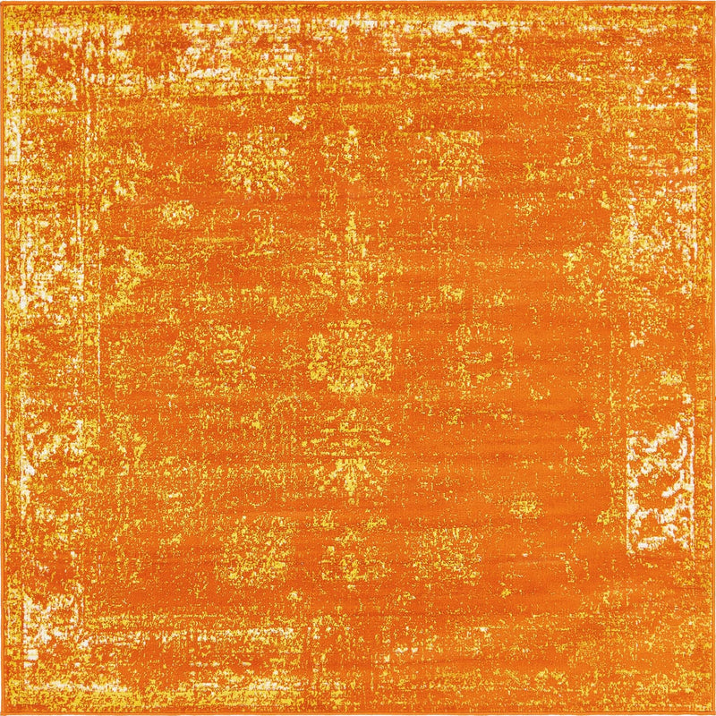 Riviera Elegance Collection Area Rug - Antibes (Orange) Square Orange Main