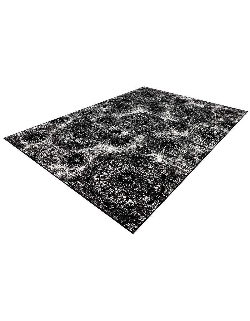 Riviera Elegance Collection Area Rug - Monaco (Black) Rectangle Black lifestyle 7