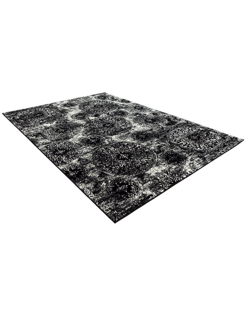 Riviera Elegance Collection Area Rug - Monaco (Black) Rectangle Black lifestyle 8
