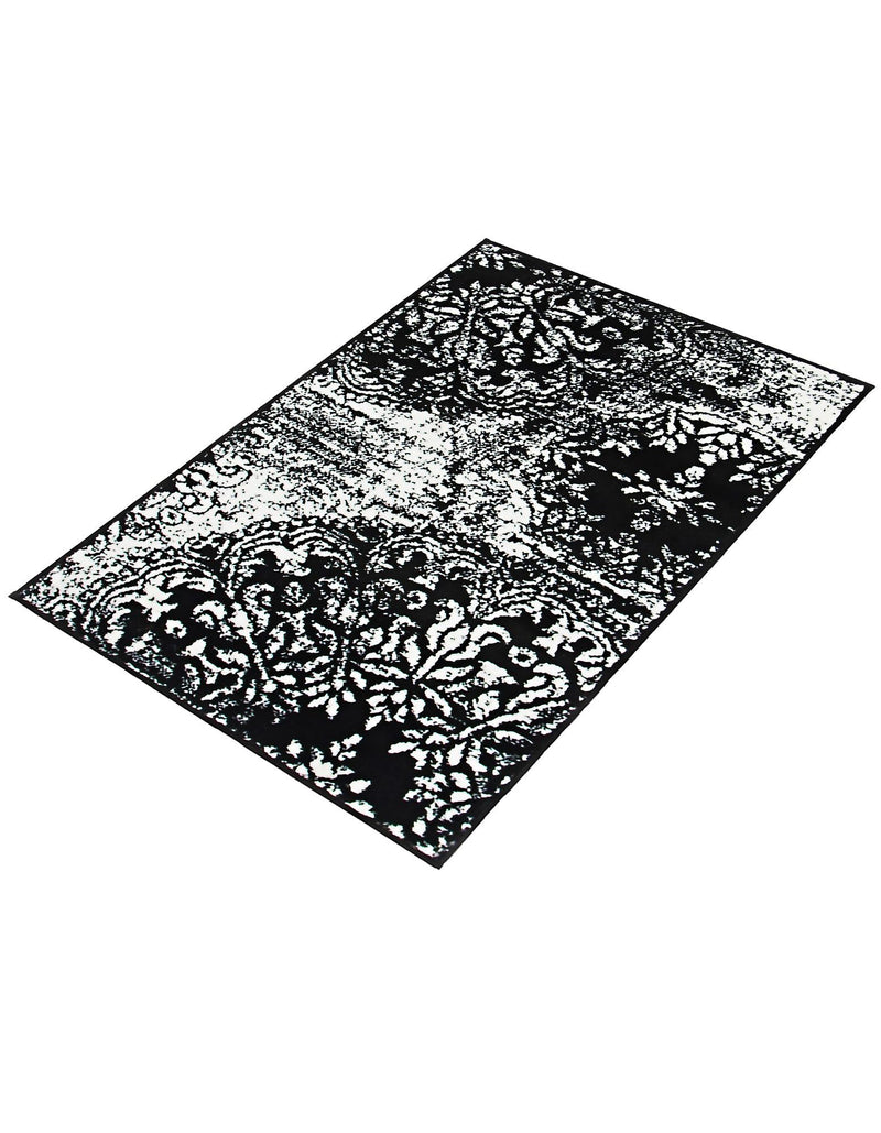 Riviera Elegance Collection Area Rug - Monaco (Black) Rectangle Black lifestyle 9