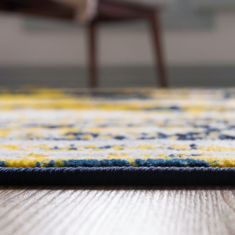 Riviera Elegance Collection Area Rug - Menton (Navy Blue) Square Navy Blue lifestyle 18
