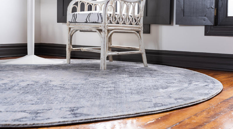 Oxfordshire Elegance Collection Area Rug - Abingdon Round Gray lifestyle 61