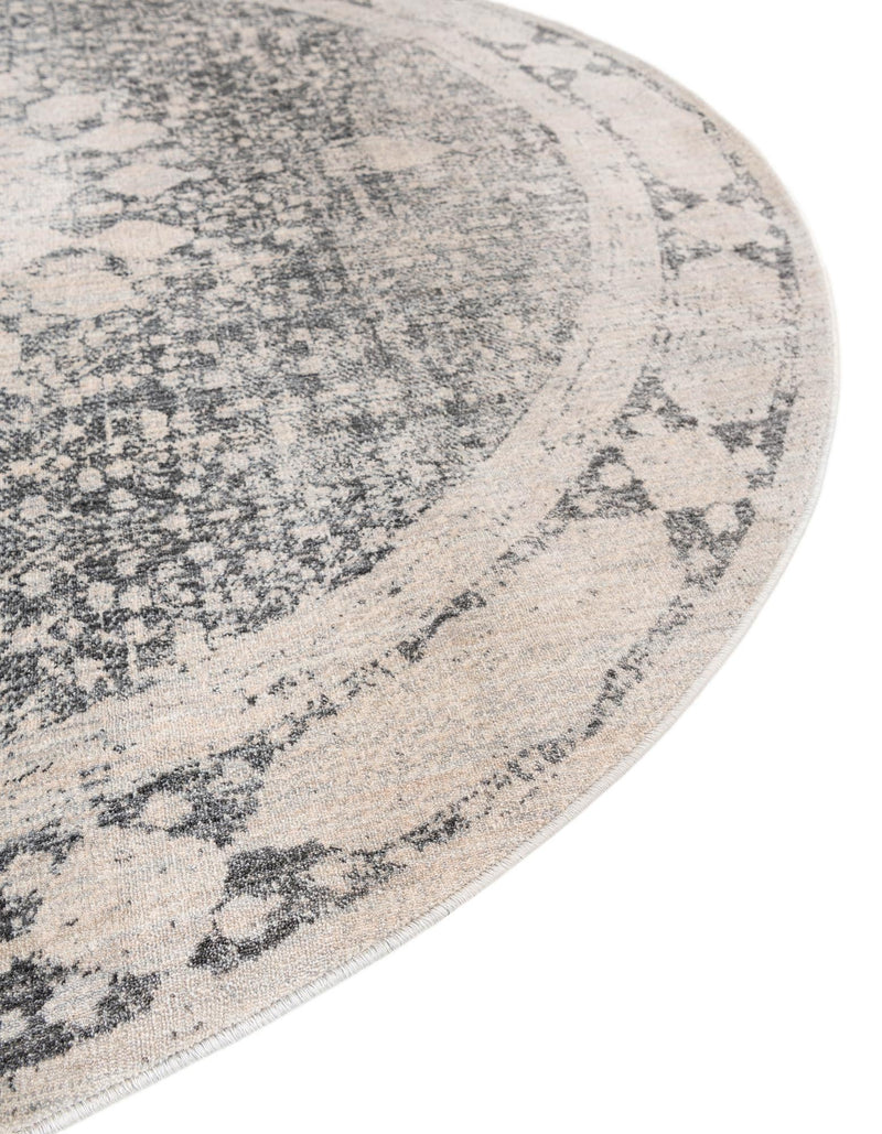 Oxfordshire Elegance Collection Area Rug - Abingdon Round Gray lifestyle 68