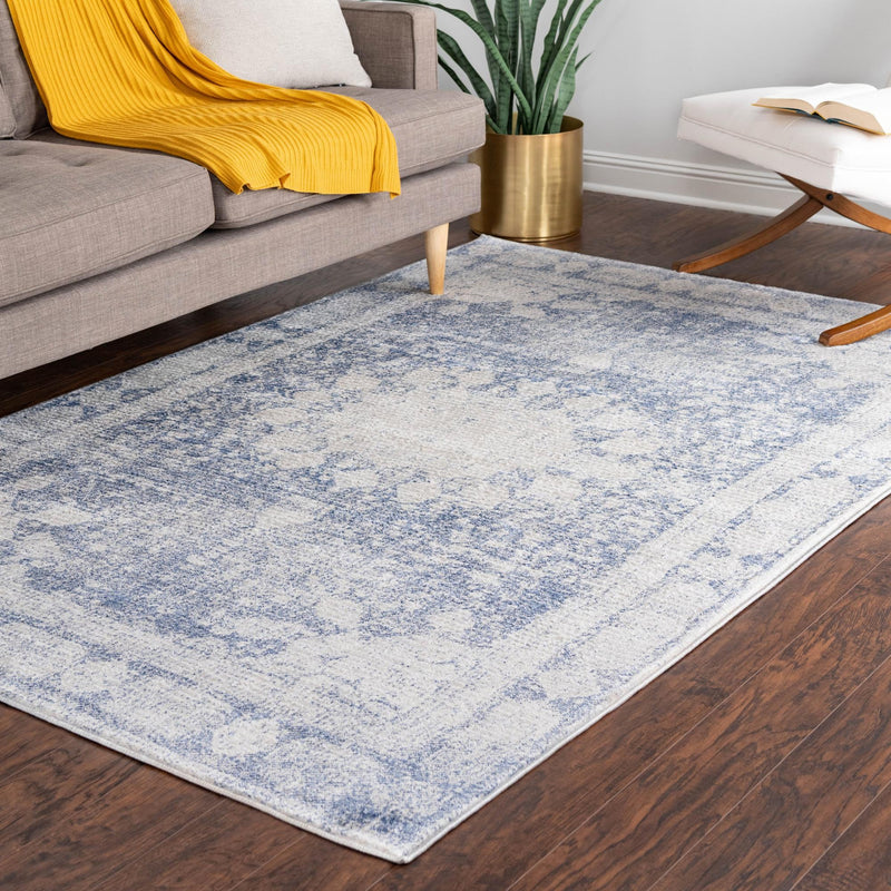 Oxfordshire Elegance Collection Area Rug - Abingdon Rectangle Navy Blue lifestyle 35