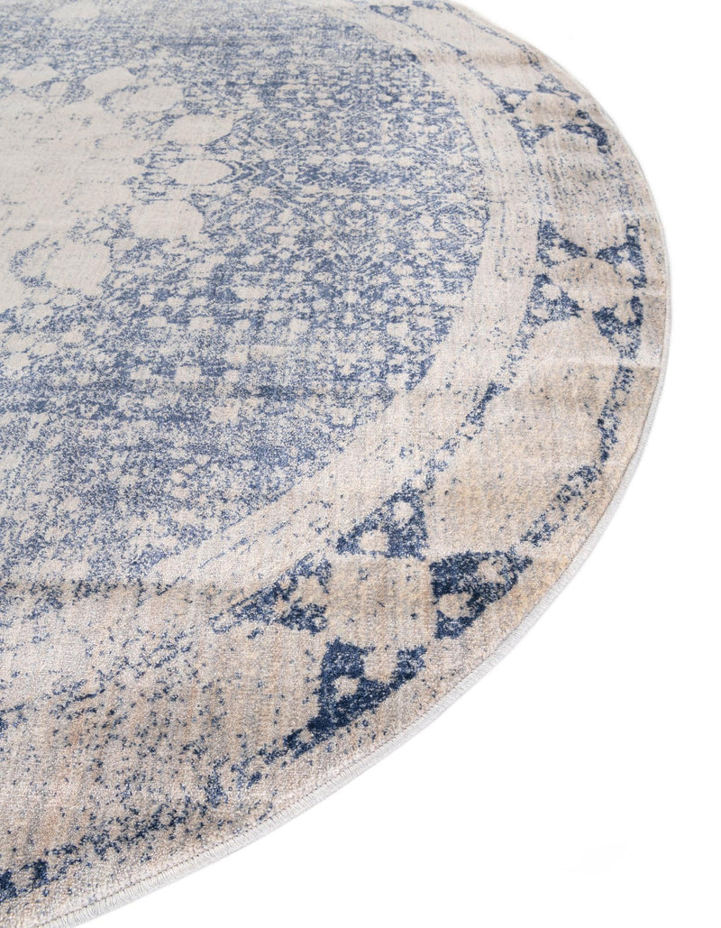 Oxfordshire Elegance Collection Area Rug - Abingdon Round Navy Blue lifestyle 48