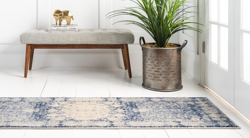 Oxfordshire Elegance Collection Area Rug - Abingdon Runner Navy Blue lifestyle 64