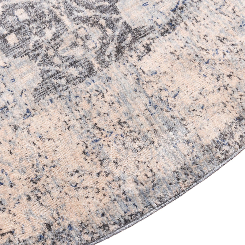 Oxfordshire Elegance Collection Area Rug - Didcot Round Gray lifestyle 53