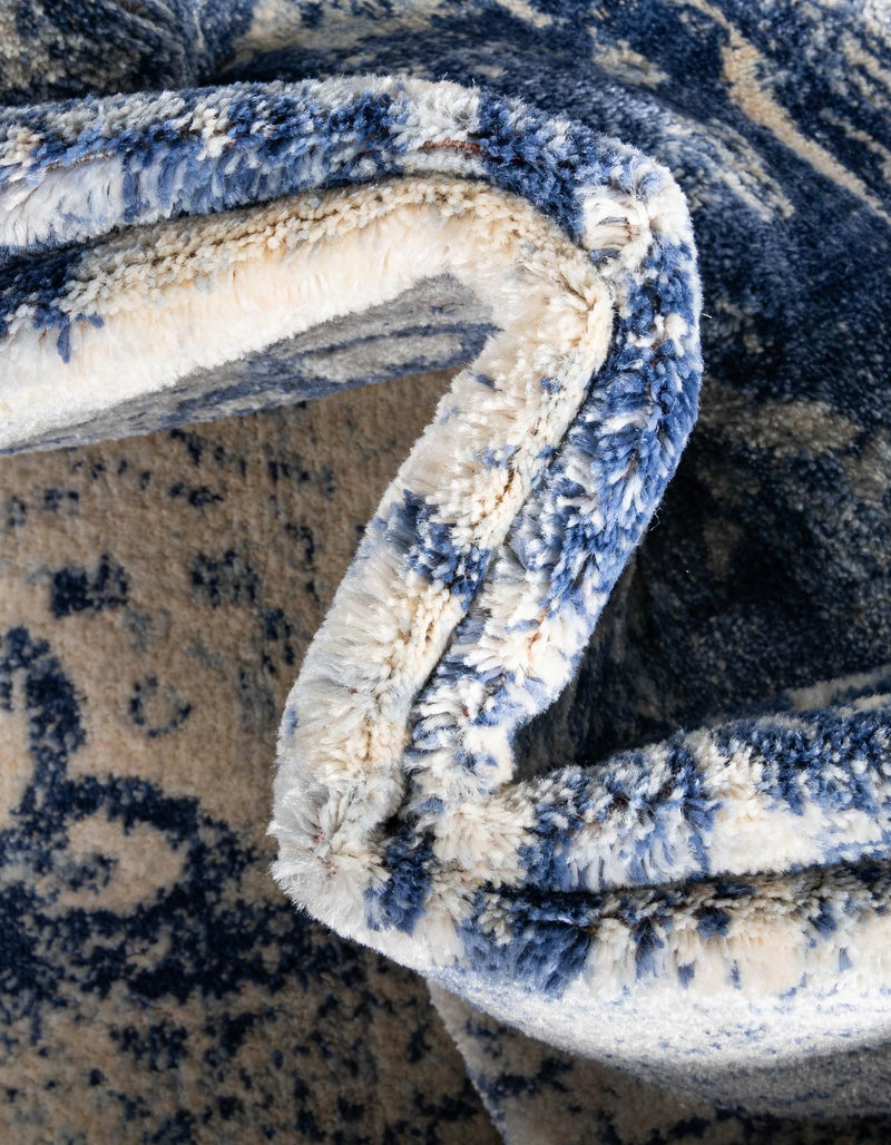 Oxfordshire Elegance Collection Area Rug - Didcot Round Navy Blue lifestyle 41