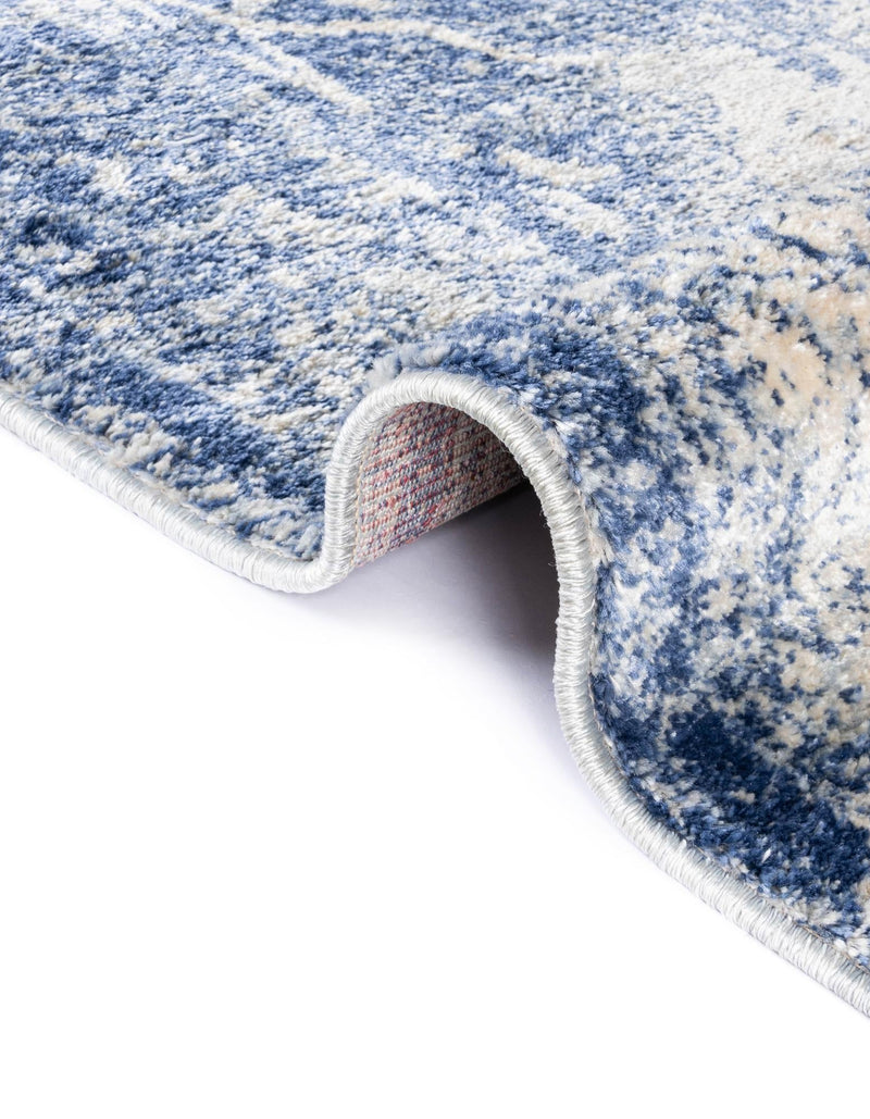 Oxfordshire Elegance Collection Area Rug - Didcot Round Navy Blue lifestyle 45
