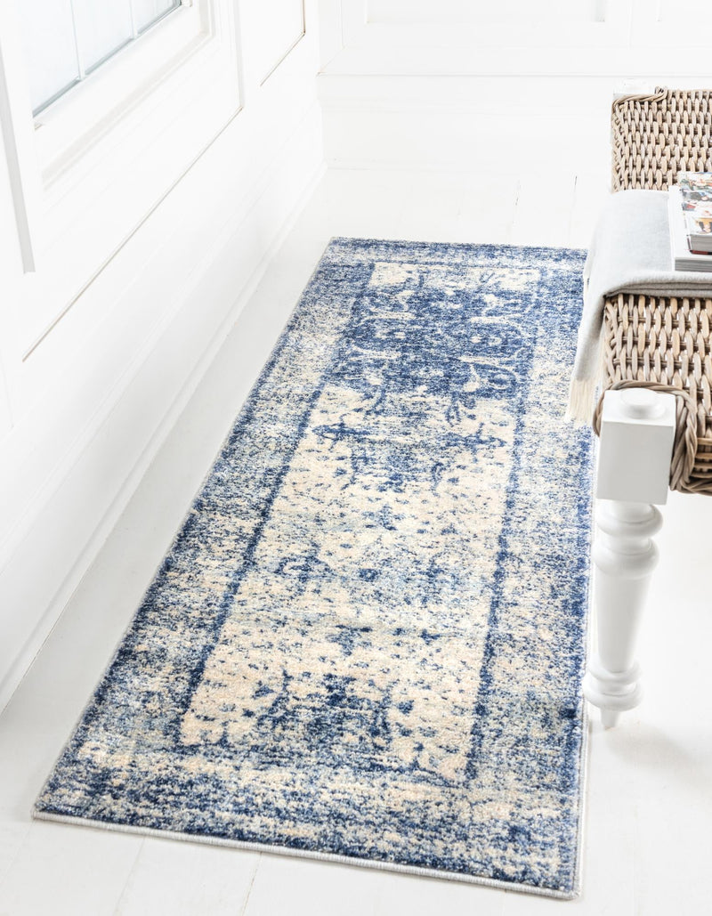 Oxfordshire Elegance Collection Area Rug - Didcot Runner Navy Blue lifestyle 32
