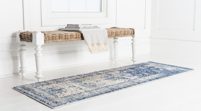 Oxfordshire Elegance Collection Area Rug - Didcot Runner Navy Blue lifestyle 34