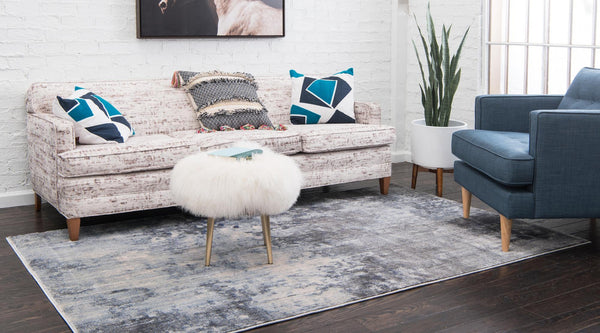 Lunar Luxe Collection Area Rug - Selene Rectangle Gray lifestyle 6