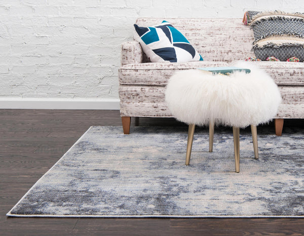 Lunar Luxe Collection Area Rug - Selene Rectangle Gray lifestyle 8