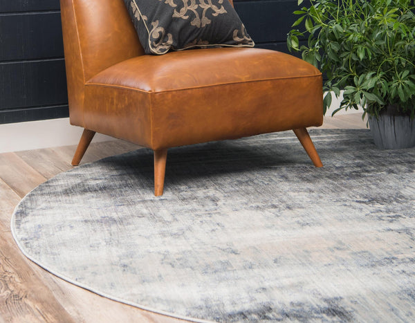 Lunar Luxe Collection Area Rug - Selene Round Gray lifestyle 41