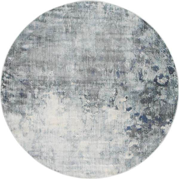 Lunar Luxe Collection Area Rug - Selene Round Gray lifestyle 26