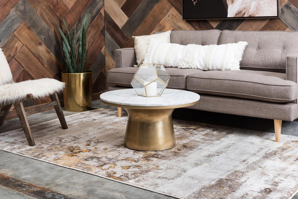Lunar Luxe Collection Area Rug - Selene Rectangle Ivory Beige lifestyle 5