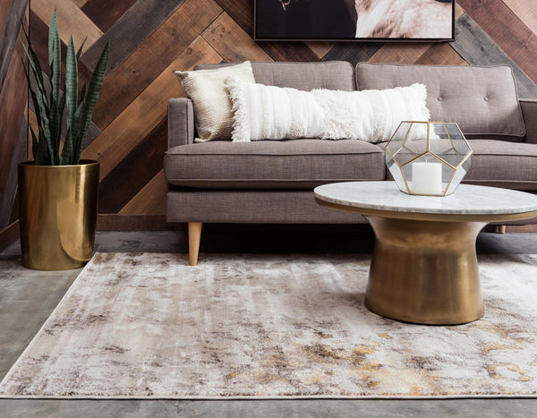 Lunar Luxe Collection Area Rug - Selene Rectangle Ivory Beige lifestyle 7