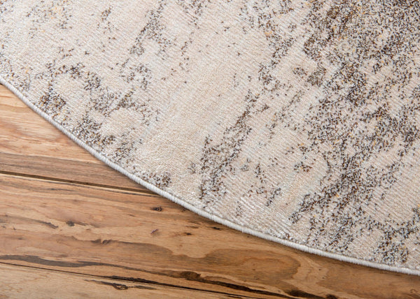 Lunar Luxe Collection Area Rug - Selene Round Ivory Beige lifestyle 54