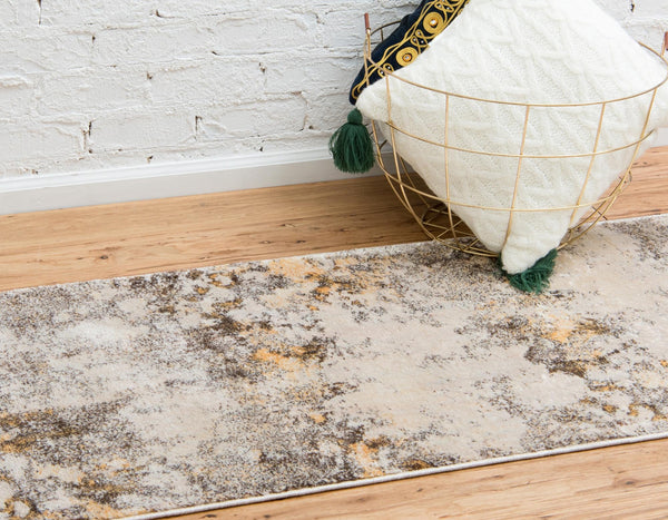 Lunar Luxe Collection Area Rug - Selene Runner Ivory Beige lifestyle 33