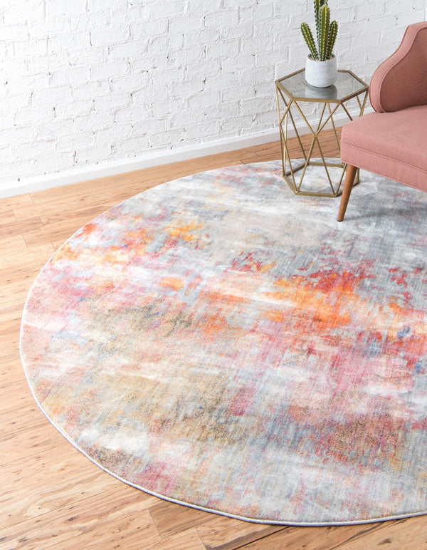 Lunar Luxe Collection Area Rug - Selene Round Multi lifestyle 60