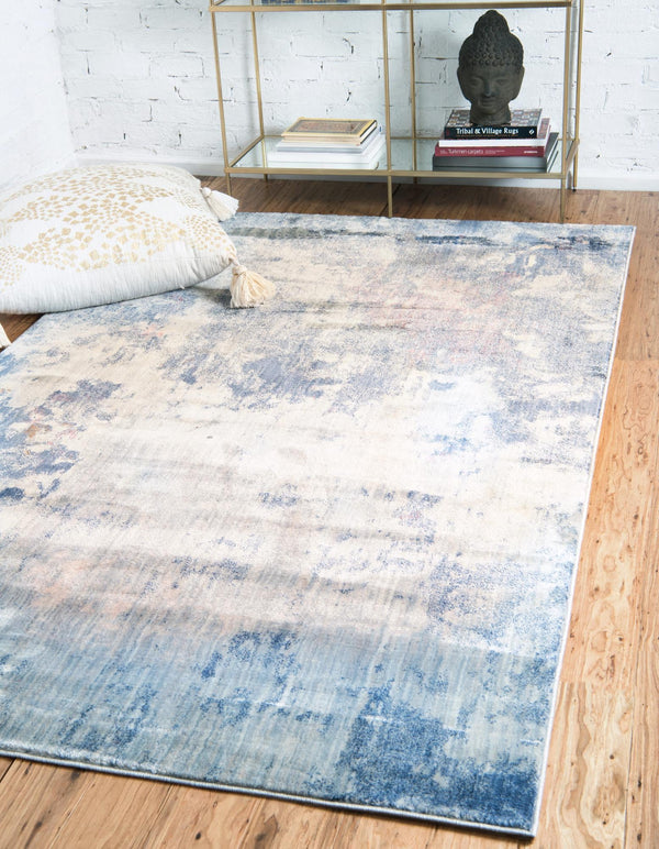 Lunar Luxe Collection Area Rug - Selene Rectangle Blue lifestyle 6