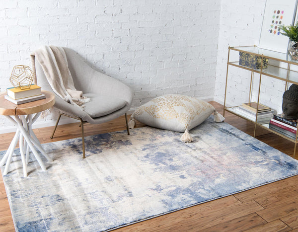 Lunar Luxe Collection Area Rug - Selene Rectangle Blue lifestyle 10
