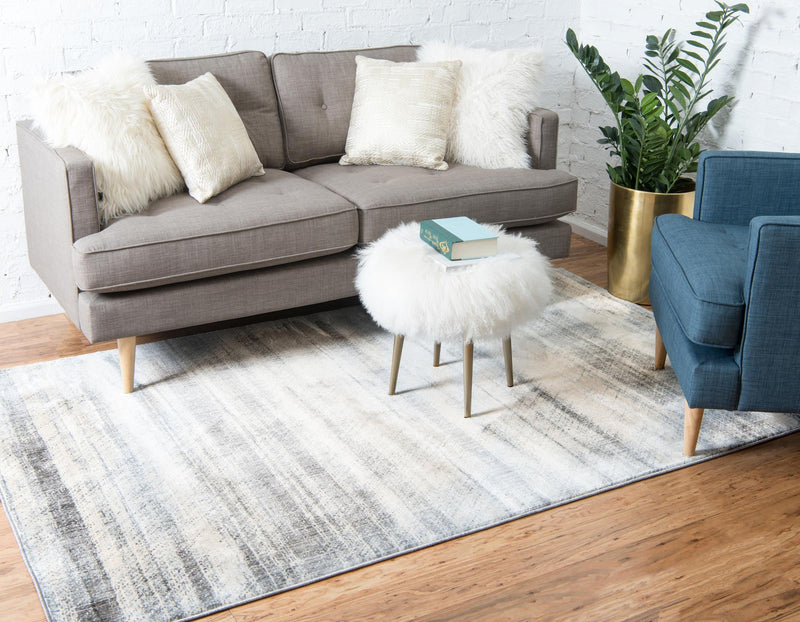 Lunar Luxe Collection Area Rug - Titan Rectangle Gray lifestyle 9