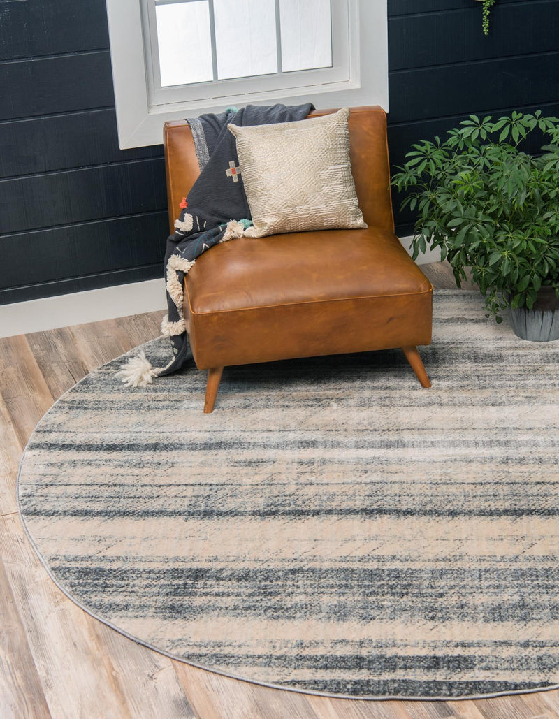 Lunar Luxe Collection Area Rug - Titan Round Gray lifestyle 37