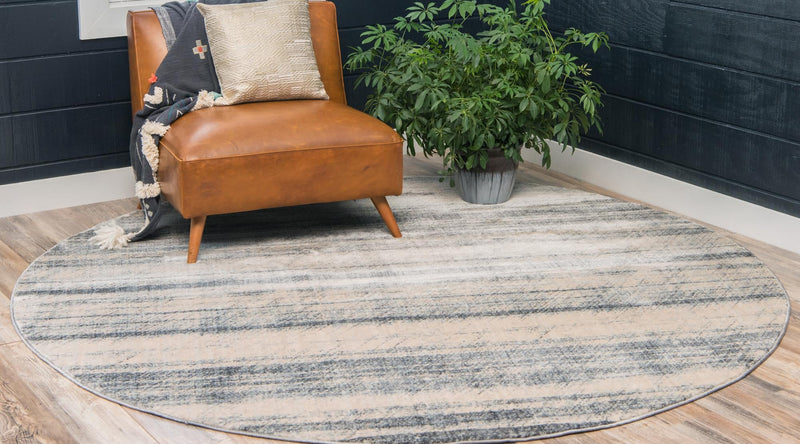 Lunar Luxe Collection Area Rug - Titan Round Gray lifestyle 42