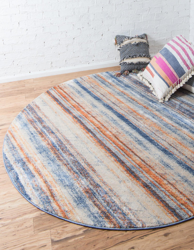 Lunar Luxe Collection Area Rug - Titan Round Multi lifestyle 39