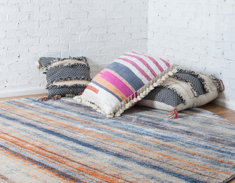 Lunar Luxe Collection Area Rug - Titan Round Multi lifestyle 44