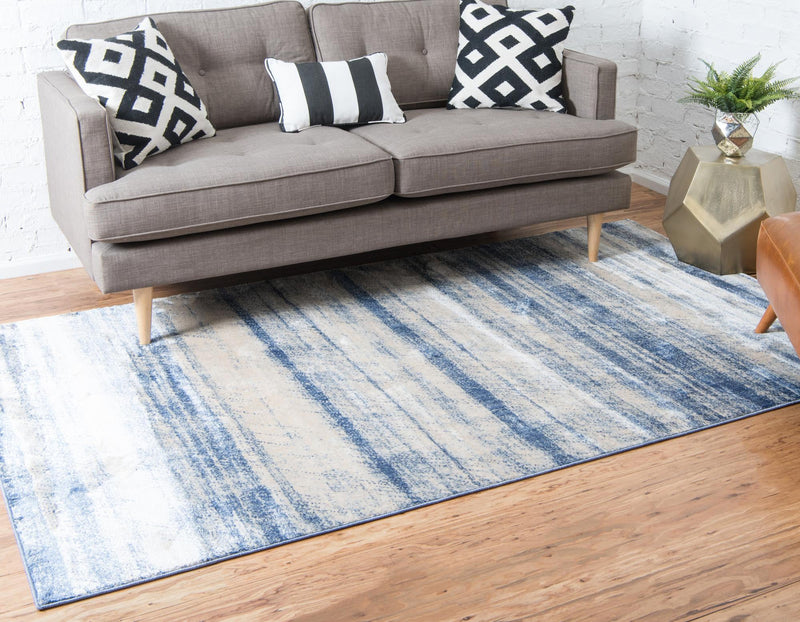 Lunar Luxe Collection Area Rug - Titan Rectangle Blue lifestyle 6